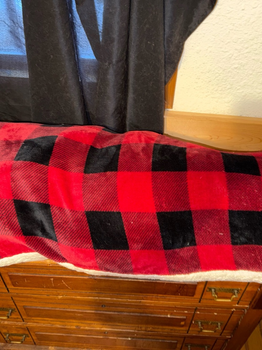 Red and Black Buffalo Plaid Body Pillow